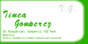 timea gompercz business card